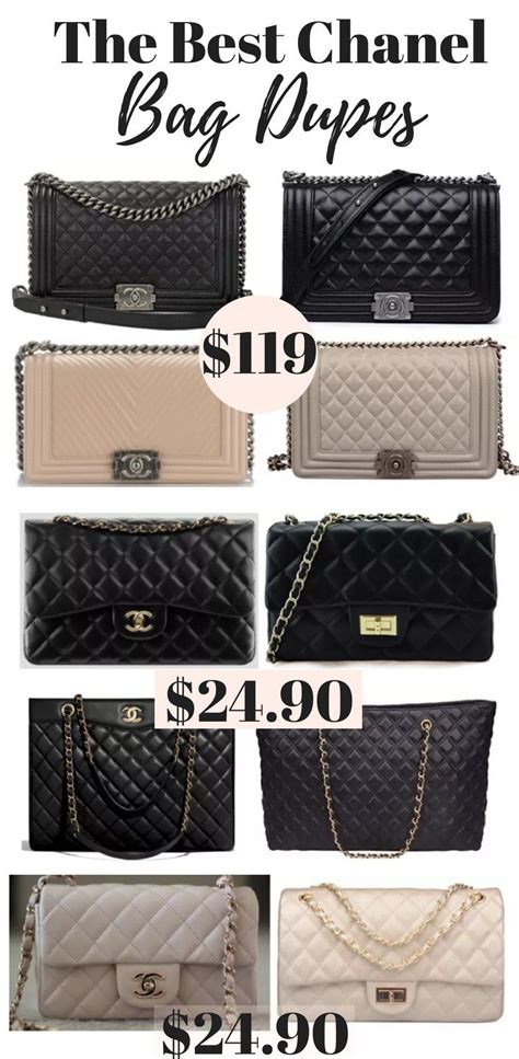 best chanel dupe on amazon for boy black handbag|chanel bag look alike.